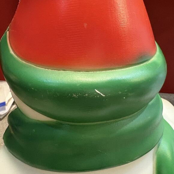 Vintage General Foam 22" Snowman Blow Mold Carrot Nose Snowball Christmas - Picture 6 of 7